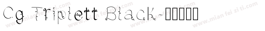 Cg Triplett Black字体转换